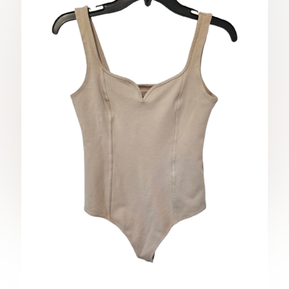 Abercrombie & Fitch Beige Soft Bodysuit Women's Size Small - Picture 1 of 6